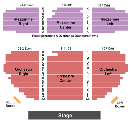 Gerald Schoenfeld Theatre Notebook Seating Chart